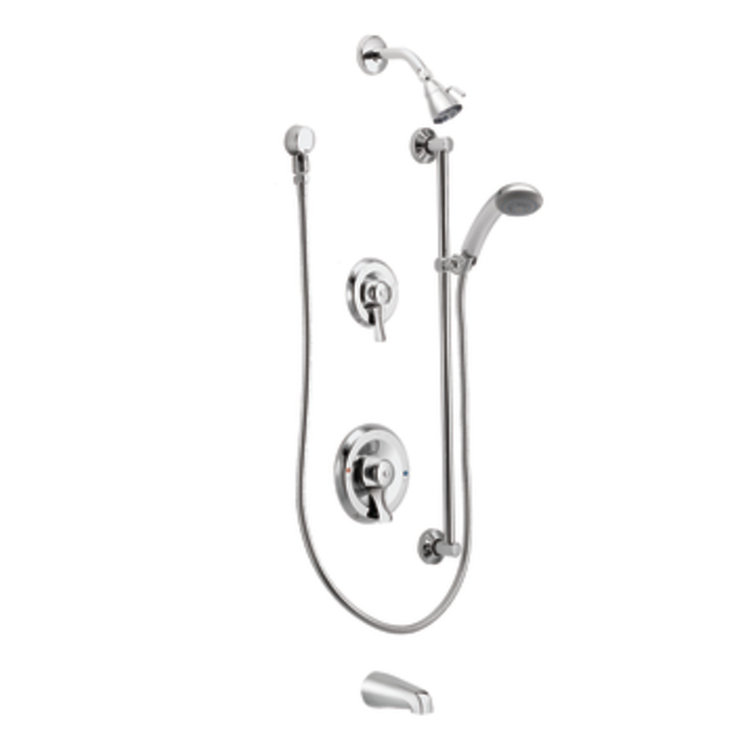 8343 Moen Commercial Pressure Balanced Complete Shower System with Posi